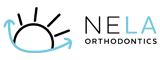 The NELA Orthodontics website scrolling logo